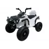 LEAN CARS Quad BDM0906 elektrinis važiuoklis su pripūstais ratais, LED žibintais ir MP3 grotuvu, baltas