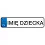 LEAN CARS Registration Plates Your Child's Name Sticker