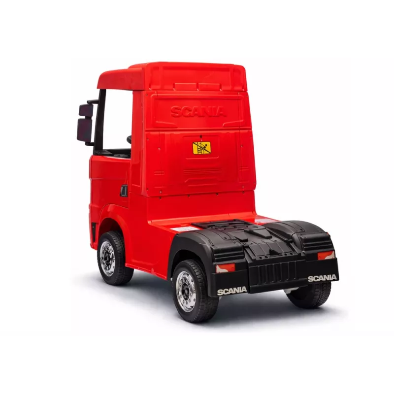 LEAN CARS Scania 500R HL698 12V elektrinis vaikiškas visureigis 4x4 raudonas su nuotolinio valdymo pultu