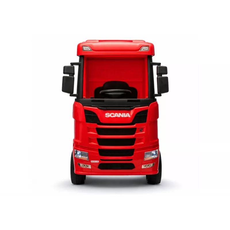 LEAN CARS Scania 500R HL698 12V elektrinis vaikiškas visureigis 4x4 raudonas su nuotolinio valdymo pultu