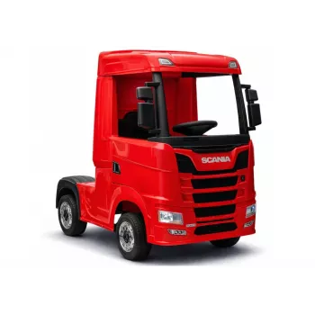 LEAN CARS Scania 500R HL698 12V elektrinis vaikiškas visureigis 4x4 raudonas su nuotolinio valdymo pultu