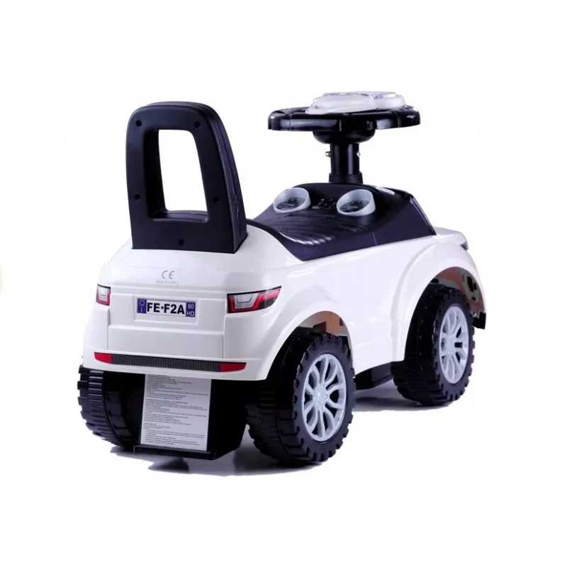 Vaikiškas automobilis LEAN CARS Toddlers Ride On 613W Baltas su garsu ir šviesomis