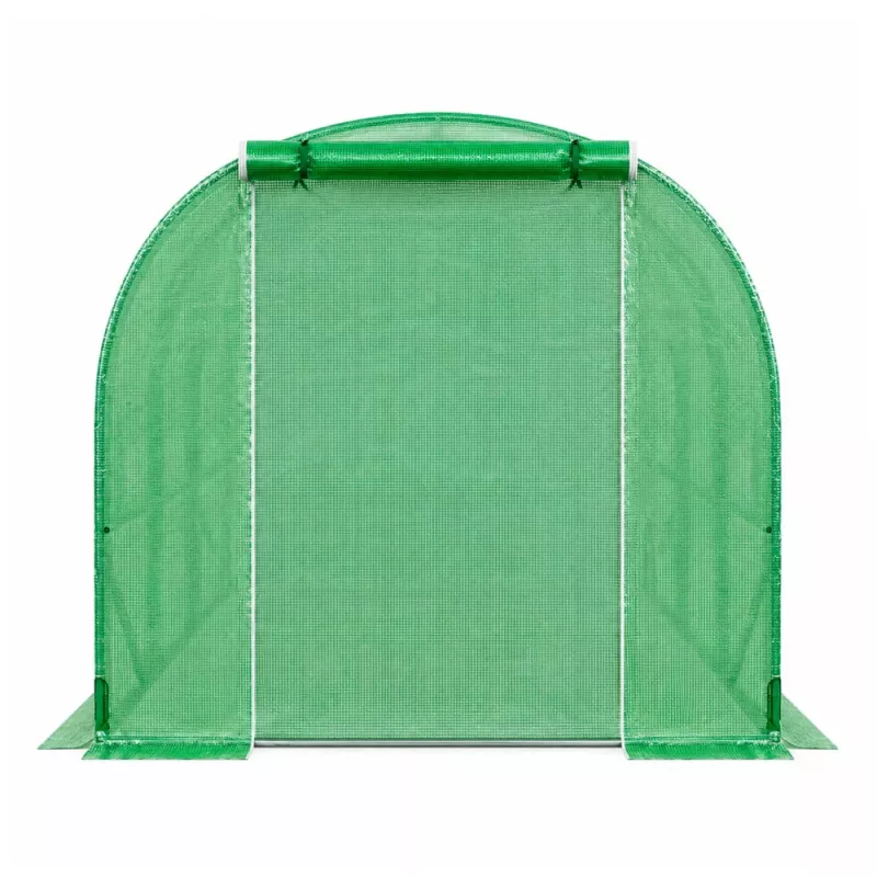 LEAN folijos tunelinis šiltnamis PRO rėmas 25mm 12x3x2m 36m² | cinkuotas plienas, UV-4 PE plėvelė, susukami langai