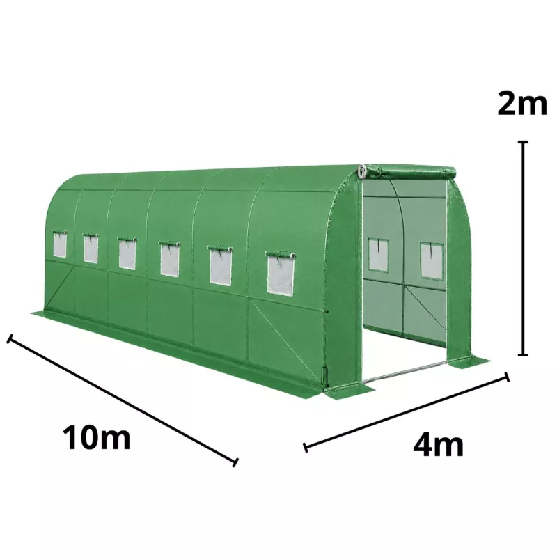 LEAN Garden plėvelinis tunelinis šiltnamis PRO karkasas 25MM 10x4x2M 40M²