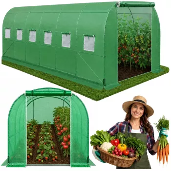 LEAN Garden plėvelinis tunelinis šiltnamis PRO karkasas 25MM 10x4x2M 40M²