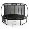 LEAN Garden Trampoline with Inner Net Black and Green 366CM 12FT