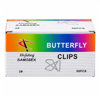 LEAN Metal Butterfly Cross segtukai dokumentams 32 mm 50 vnt.
