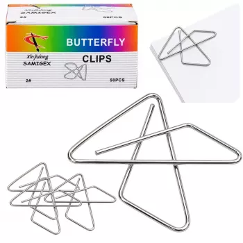 LEAN Metal Butterfly Cross segtukai dokumentams 32 mm 50 vnt.
