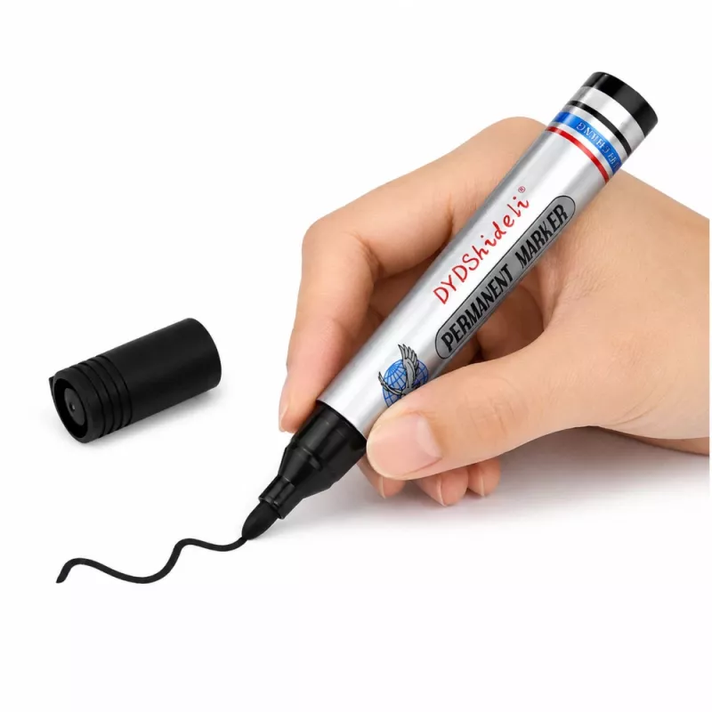 LEAN Permanent Marker Waterproof Chisel Tip Black 1 vnt.