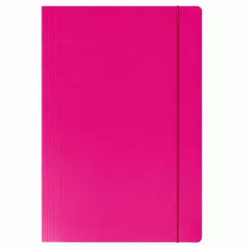 LEAN rožinis laminuotas kartono aplankas su elastine juosta A4+ 300 gsm