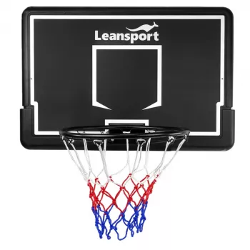 LEAN SPORT 30566 krepšinio lenta su lanku – 90 cm polikarbonato lenta, montuojama prie sienos, juoda/raudona | Kur.lt
