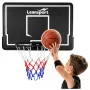 LEAN SPORT 30566 krepšinio lenta su lanku – 90 cm polikarbonato lenta, montuojama prie sienos, juoda/raudona | Kur.lt