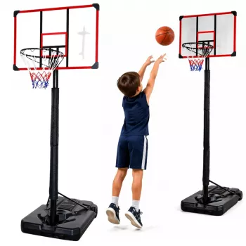 LEAN SPORT krepšinio stovas mobilus su reguliuojamu aukščiu 200-305 cm