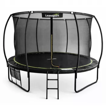 LEAN Sport sodo batutas su vidiniu tinklu juodas ir žalias 427CM 14FT