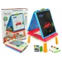 LEAN TOYS 3-in-1 Magnetinė-Kreidinė Lenta, Mėlynas Stalas Žaidimams
