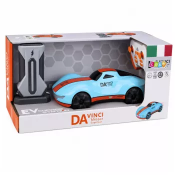 LEAN TOYS 30335 Modernus radijo bangomis valdomas automobilis RC šviesos stotis mėlynas 1:16