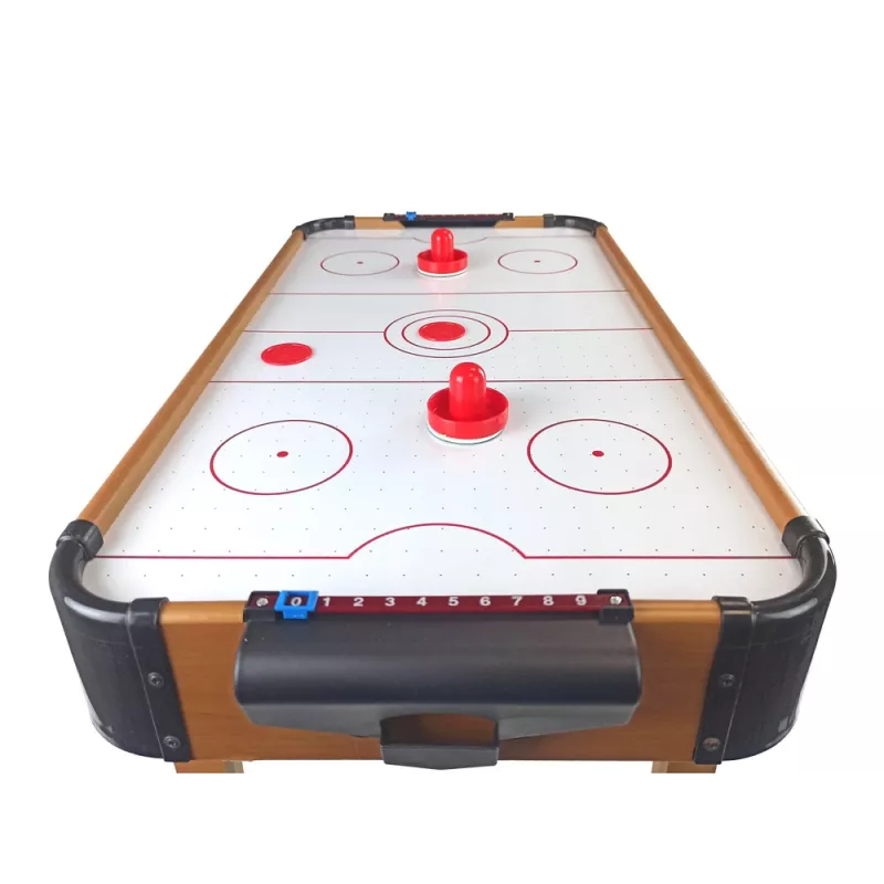 LEAN TOYS oro ritulio ir futbolo stalo žaidimas 2-in-1, su elektriniu pūstuvu, MDF, juoda