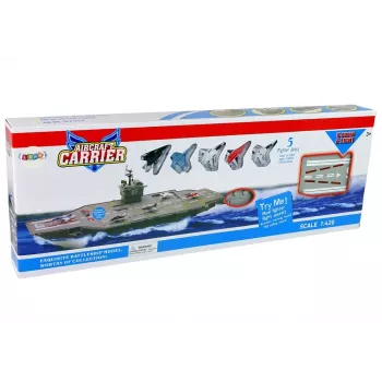 LEAN TOYS Aircraft Carrier Jets 5 vnt. garsas ir šviesos efektai