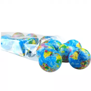 LEAN TOYS Anti-Stress Ball Kneading Globe Earth Exercise Ball 6cm