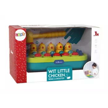LEAN TOYS Arcade Game Whac-a-Mole Chickens Hammer Lights Sounds Battery Operated