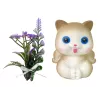 LEAN TOYS Baby Doll Emily Pigtails Cat Flowers