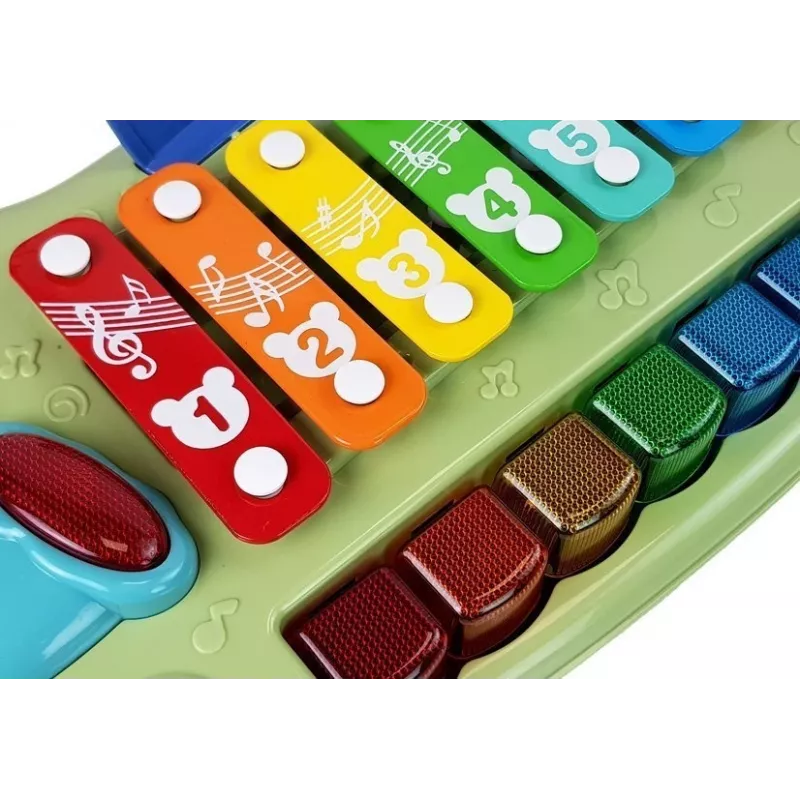 LEAN TOYS Baby Grand Piano su cimbolais ir apšviestais klavišais
