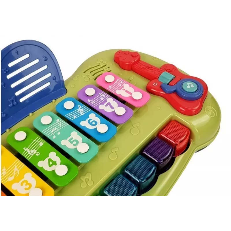 LEAN TOYS Baby Grand Piano su cimbolais ir apšviestais klavišais