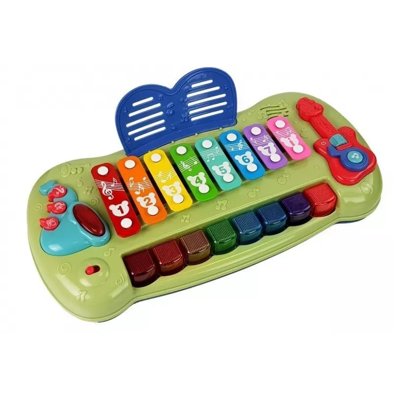 LEAN TOYS Baby Grand Piano su cimbolais ir apšviestais klavišais