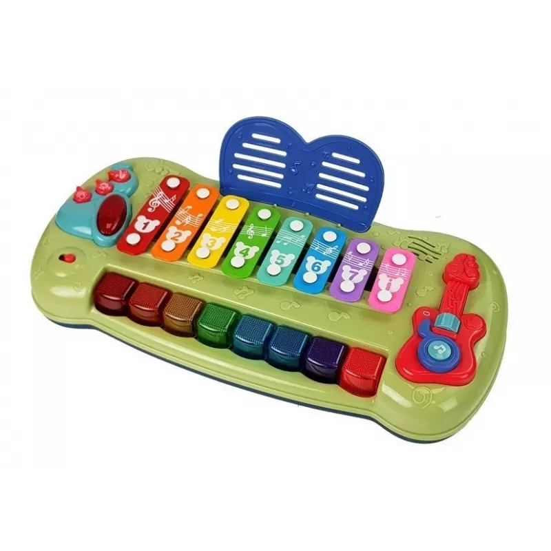 LEAN TOYS Baby Grand Piano su cimbolais ir apšviestais klavišais