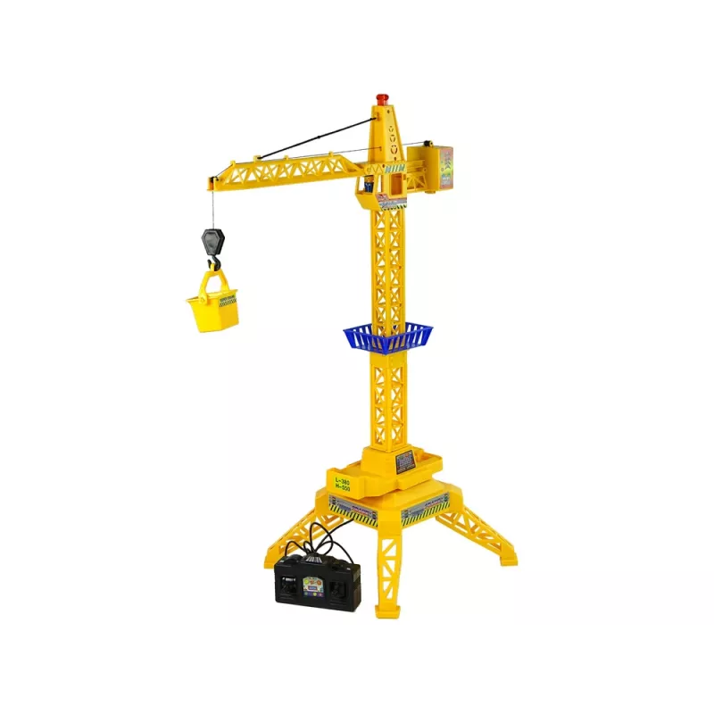 LEAN TOYS baterijomis maitinamas nuotolinio valdymo kranas su judančia ranka