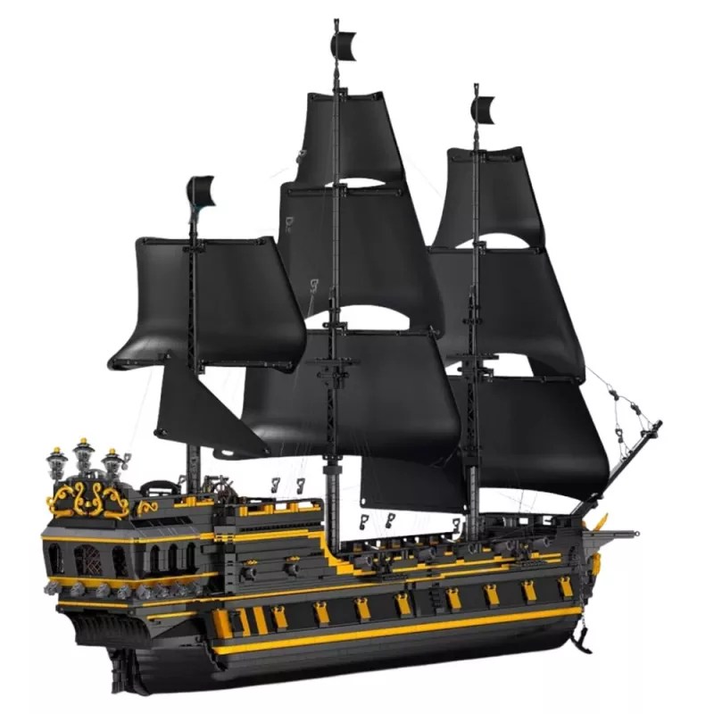 LEAN TOYS Black Pearl Piratų Laivo Konstruktorių Kaladėlių Rinkinys (5266 dalių)
