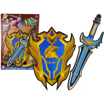 LEAN TOYS Blue Warrior Sword Shield Set iš EVA putų