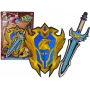 LEAN TOYS Blue Warrior Sword Shield Set iš EVA putų