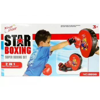 LEAN TOYS Boxer Set su Pirštinėmis ir Taikiniu
