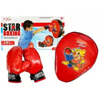 LEAN TOYS Boxer Set su Pirštinėmis ir Taikiniu
