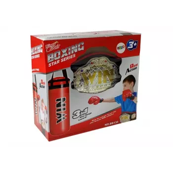 LEAN TOYS Boxing Set, Bag, Gloves, Belt