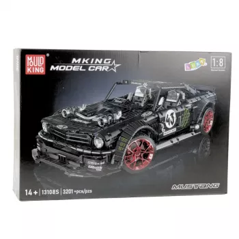 LEAN TOYS Konstrukcinis sportinio automobilio Mustang Hoonicorn V2 rinkinys – 3201 detalė, 1:8 mastelis, ABS plastikas