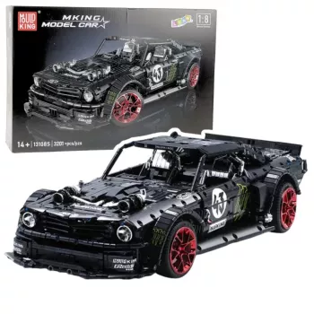 LEAN TOYS Konstrukcinis sportinio automobilio Mustang Hoonicorn V2 rinkinys – 3201 detalė, 1:8 mastelis, ABS plastikas