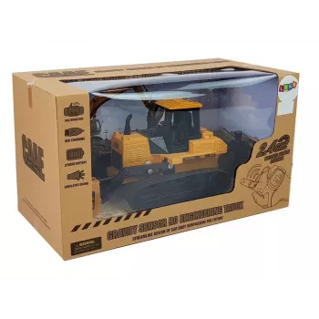 LEAN TOYS Buldozeris su Vikšriniais Rateliais Valdomas Rankos Gestu 2.4G 1:28