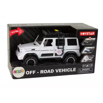LEAN TOYS Car Car Off-Road White Sound Lights Vehicle 1:14