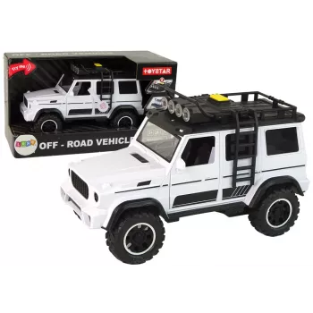 LEAN TOYS Car Car Off-Road White Sound Lights Vehicle 1:14