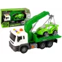 LEAN TOYS Automobilių vežėjas Pagalbos kelyje vilkikas 1:16 Žalias Garsas Šviesos