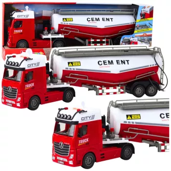 LEAN TOYS Cement Tanker Truck su vandens pylimo funkcija, šviesomis ir garsais