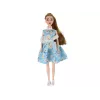 LEAN TOYS vaikiška lėlė Emily Spring ilgais plaukais mėlyna suknele ir kačiuku