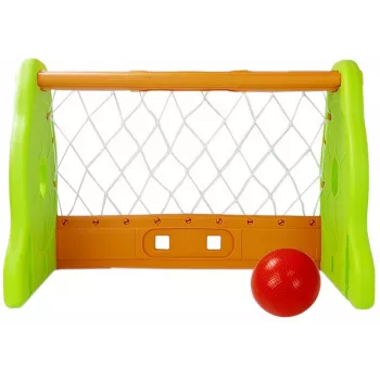 LEAN TOYS Vaikų futbolo vartai, žaliai oranžiniai