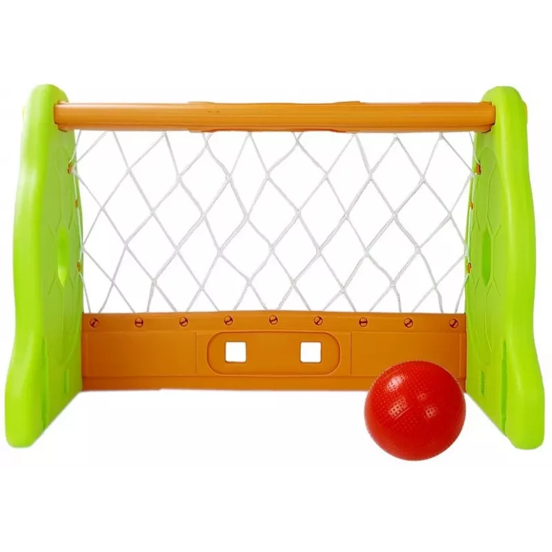LEAN TOYS Vaikų futbolo vartai, žaliai oranžiniai