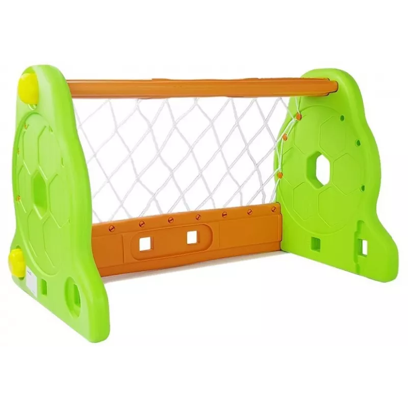 LEAN TOYS Vaikų futbolo vartai, žaliai oranžiniai