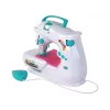 Lean Toys vaikų siuvimo mašinėlė baltos spalvos, baterijomis maitinama, su pedalų ir LED šviesa