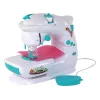 Lean Toys vaikų siuvimo mašinėlė baltos spalvos, baterijomis maitinama, su pedalų ir LED šviesa