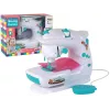 Lean Toys vaikų siuvimo mašinėlė baltos spalvos, baterijomis maitinama, su pedalų ir LED šviesa